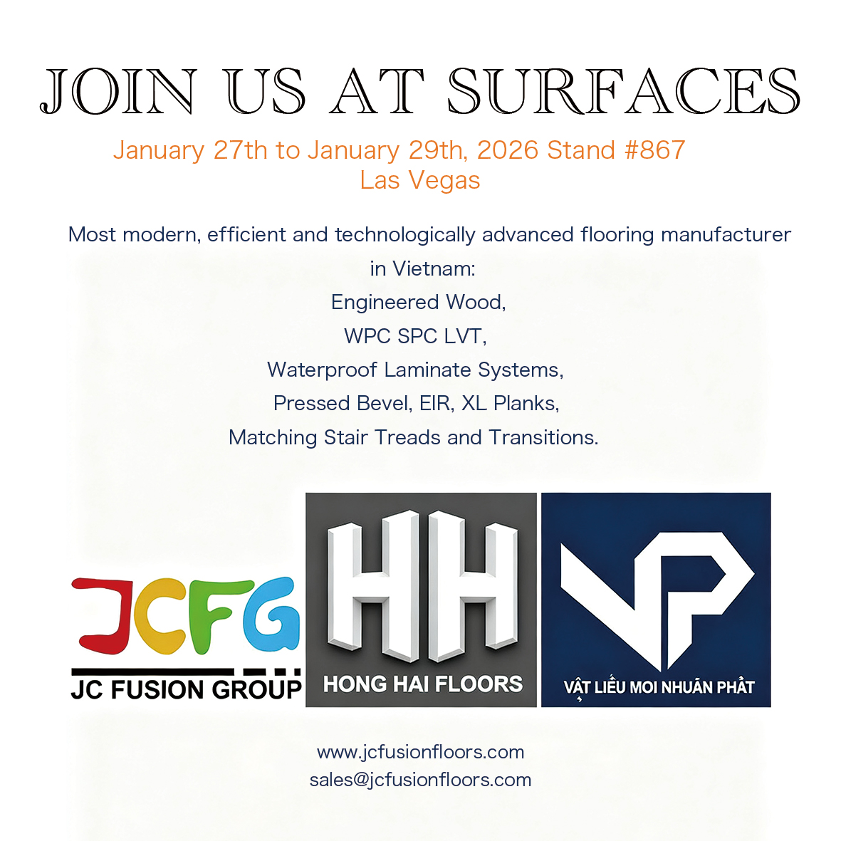 Find us at surfaces 2026 in Las Vegas